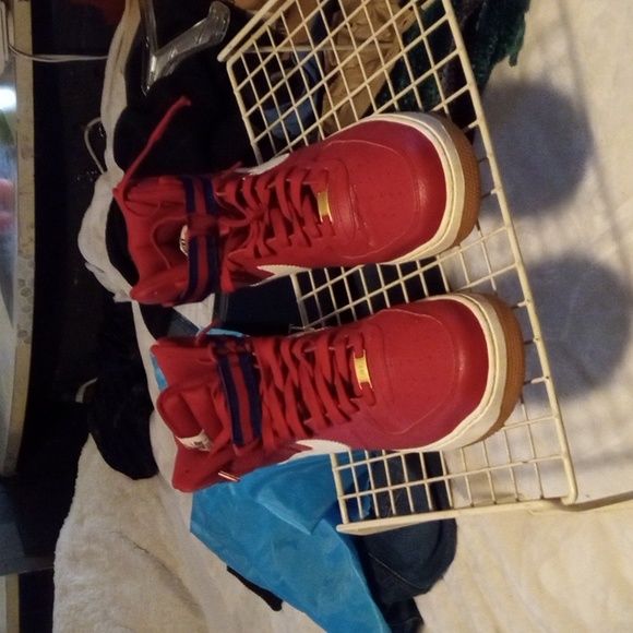 Nike Air Force 1 High 07 Gym Red White Perforated Men’s Size 13 *no laces includ - Picture 2 of 8